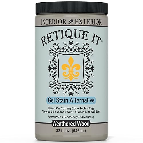 Water-Based Gel Stains by Retique It (32oz Stain, 50 Weathered