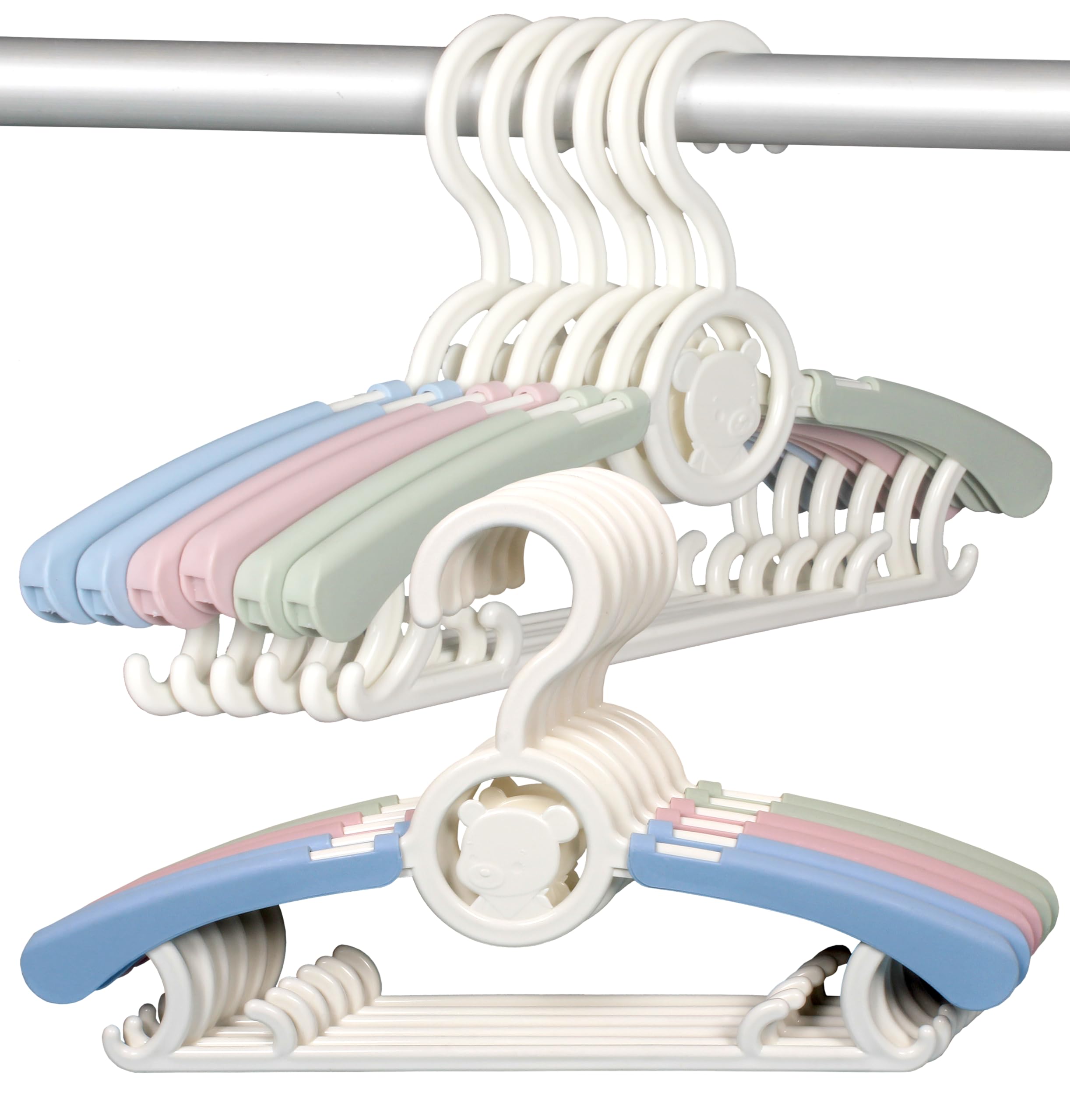 MOM CARE Plastic Clothes Hanger Extendable Anti Slip with Hooks for Babies Kids Wardrobe Multicolor Pack of 12 (B0BSLLVDSH) Amazon Price History, Amazon Price Tracker