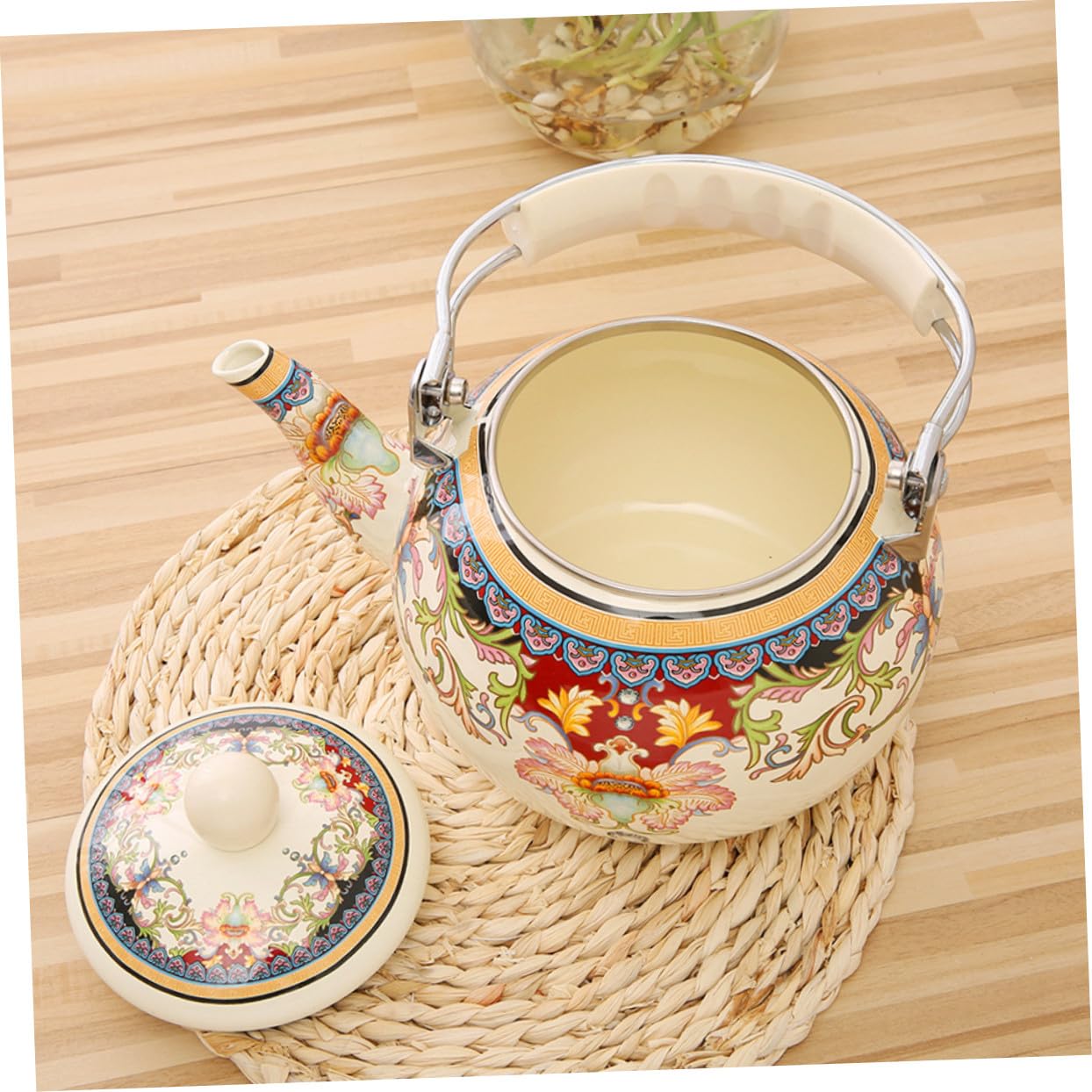 Tetera de Esmalte 2, 4 L de Acero Inoxidable para Cocina