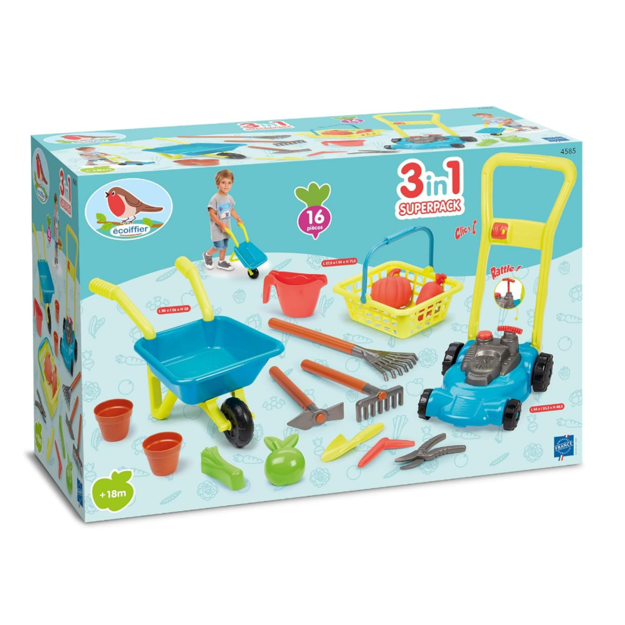 Ecoiffier Garden&Season 3 in 1 Superpack, 7600004585