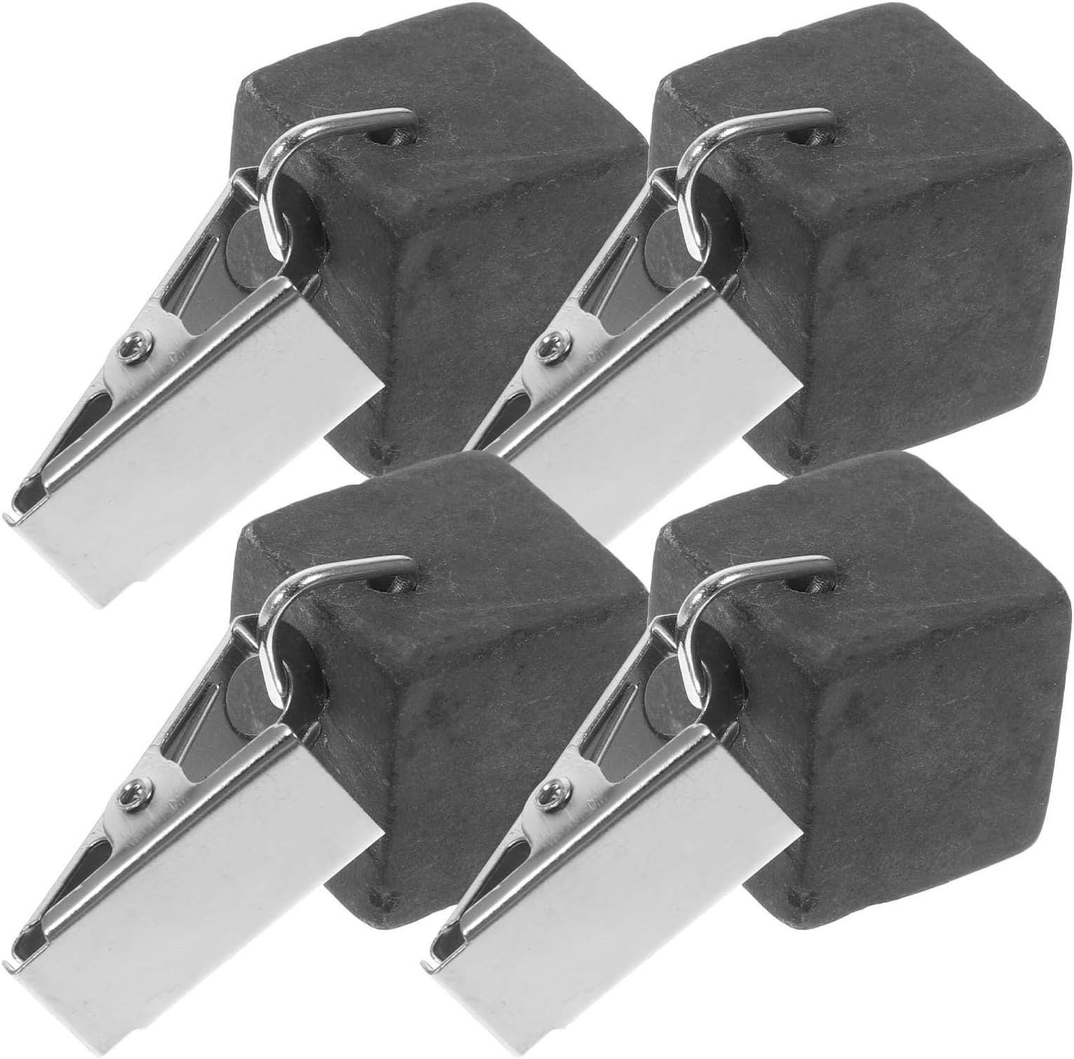 OSALADI 4pcs Black Tablecloth Weights Clips Windproof Table Cover Clamps for Outdoor Picnic and Dining, Compact Decorative Tablecloth Clips for Kitchen and Garden Use