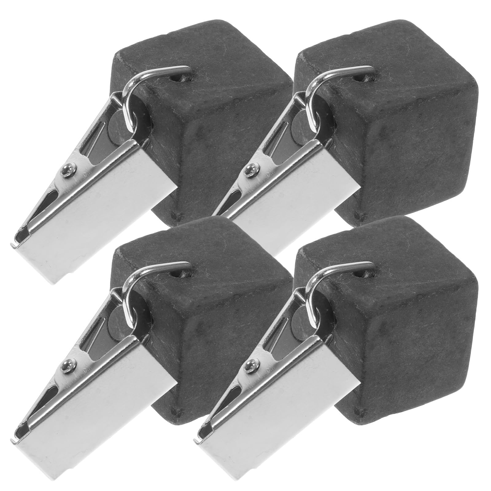 OSALADI 4pcs Black Tablecloth Weights Clips Windproof Table Cover Clamps for Outdoor Picnic and Dining, Compact Decorative Tablecloth Clips for Kitchen and Garden Use