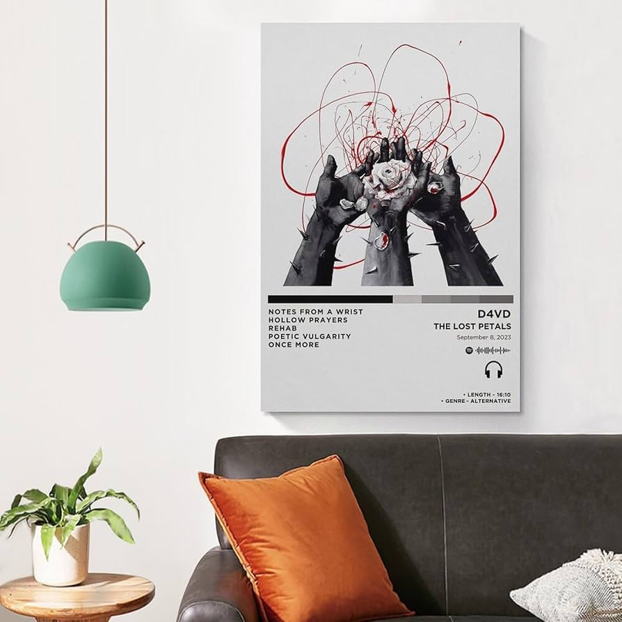 Amazon.co.jp: D4vd - The Lost Petals キャンバス ポスター