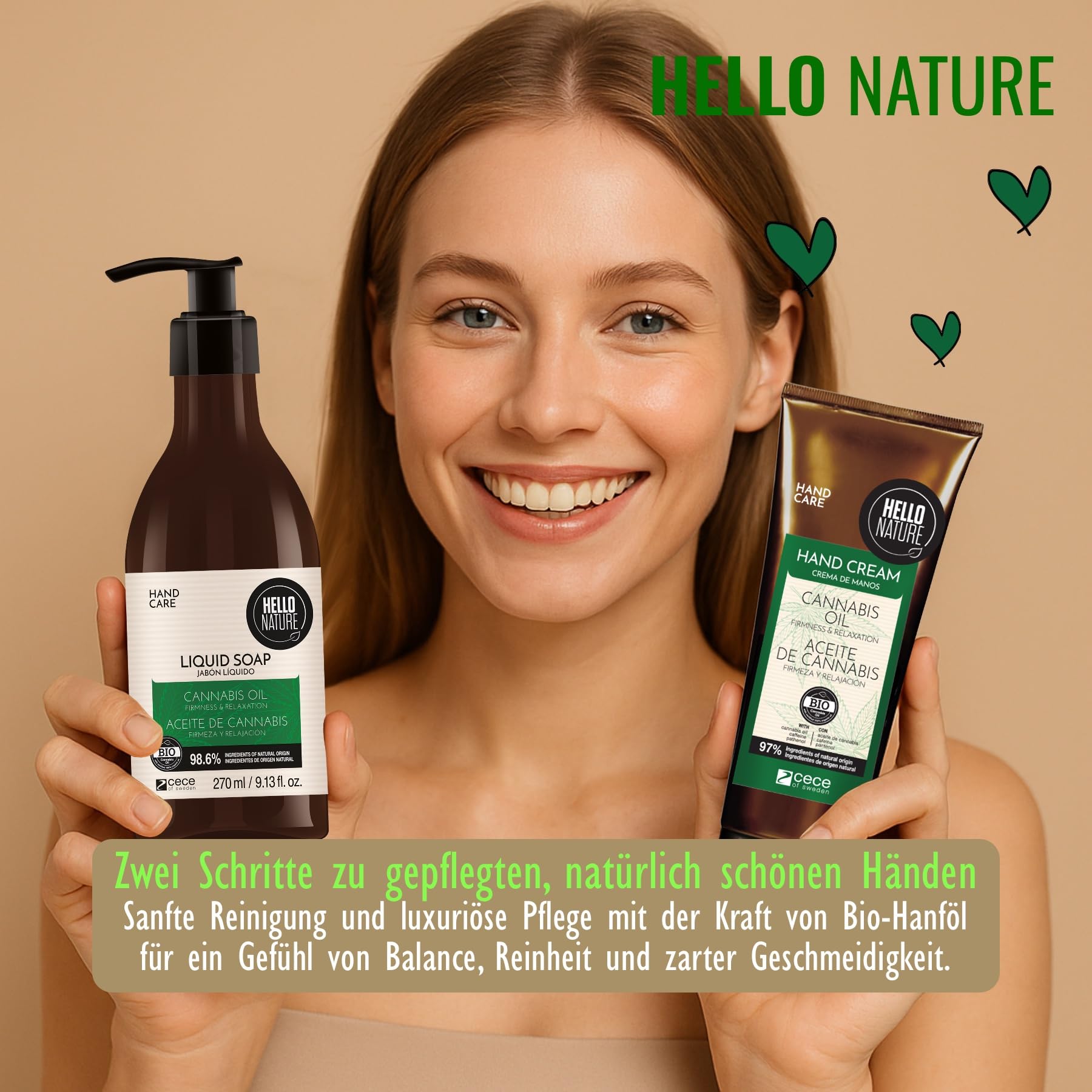 P-Beauty zestaw do pielęgnacji ciała dla kobiet, 12-częściowy z ekologicznym olejkiem z nasion konopi, do skóry i włosów – żel pod prysznic, balsam do ciała, maska do włosów, szampon, krem do rąk i