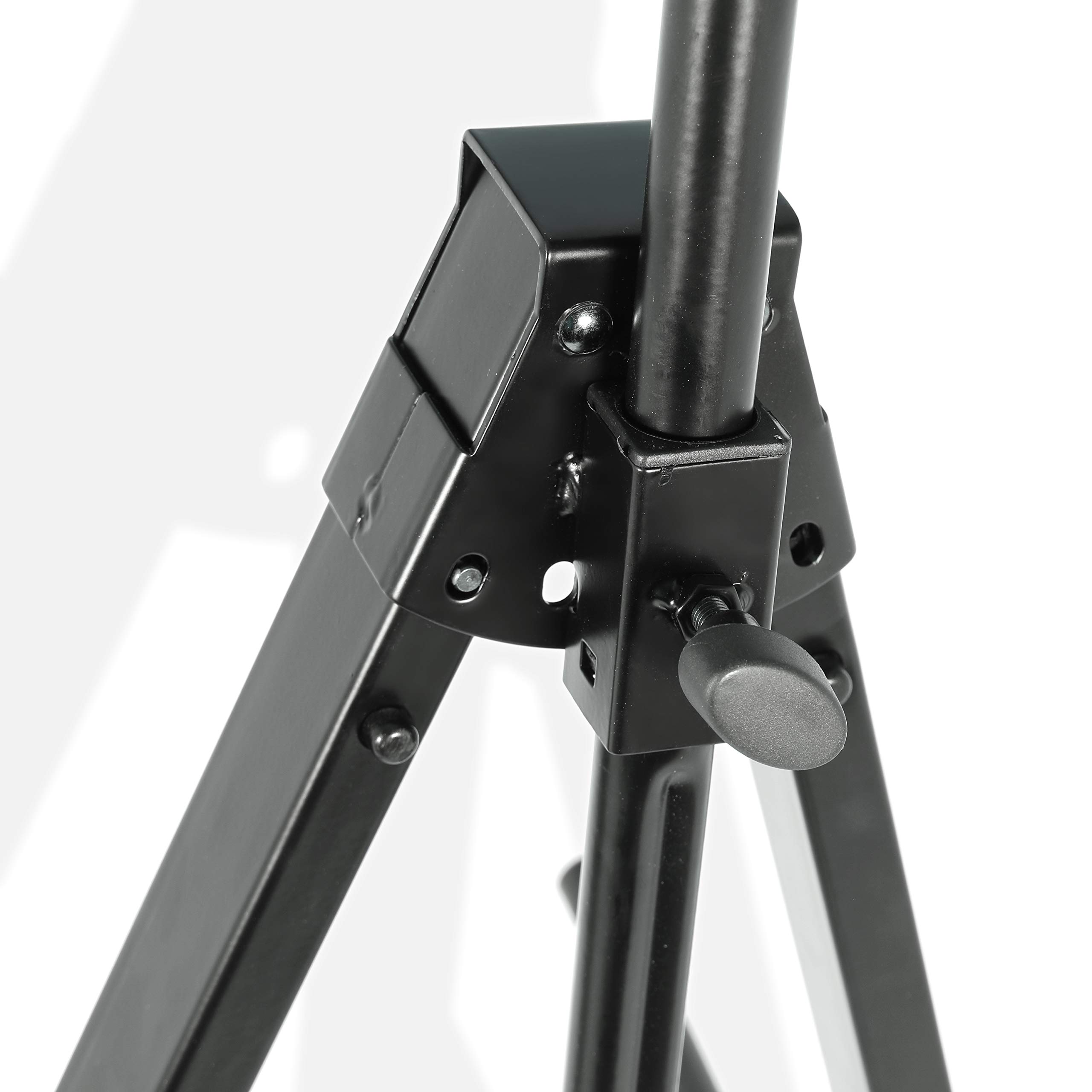 Support de Violoncelle en Acier Réglable avec Crochet Porte-Arc en Noir - Pliables et Portables avec Barre de Sécurité - Livré avec un Bouchon d'Ancrage pour Épingle à Cheville