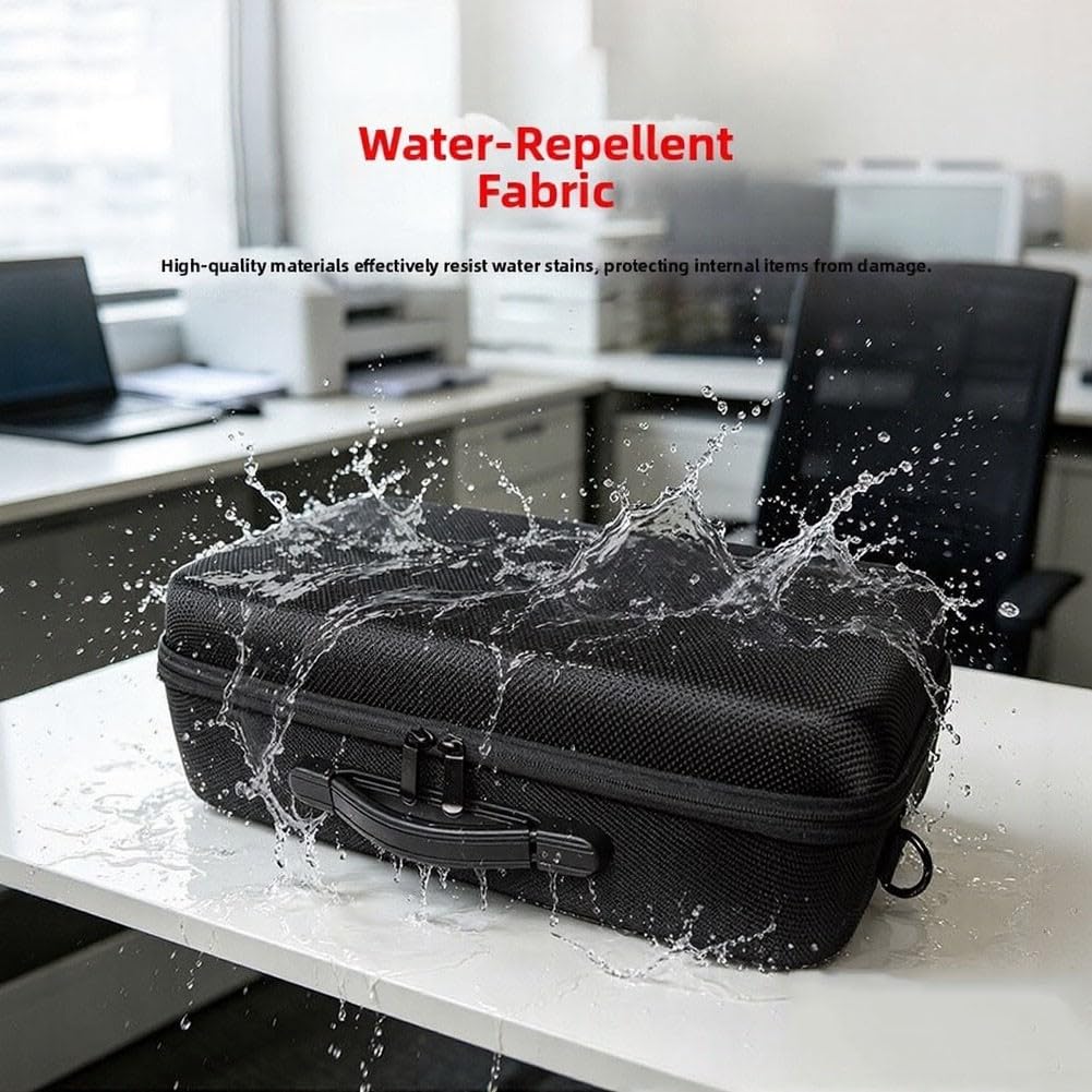 Estuche de almacenamiento duro de EVA para impresoras HP Officejet, 43 x 25 x 18 cm, bolsa de transporte a prueba de golpes con asa, caja de viaje protectora negra