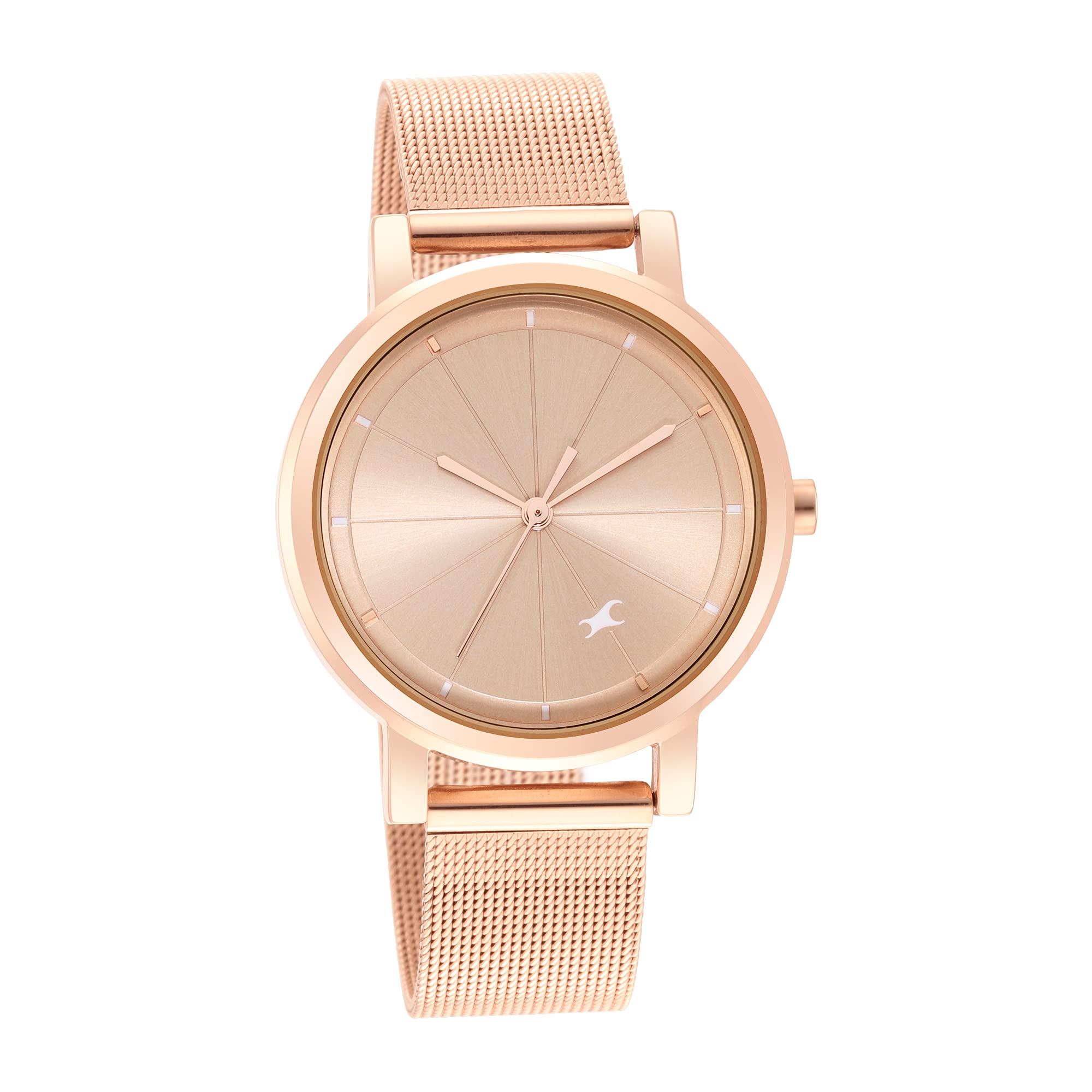 Fastrack Fleek Quartz Analog Rose Gold Dial Rose Gold Metal Strap Watch for Women - NT68028WM01 3