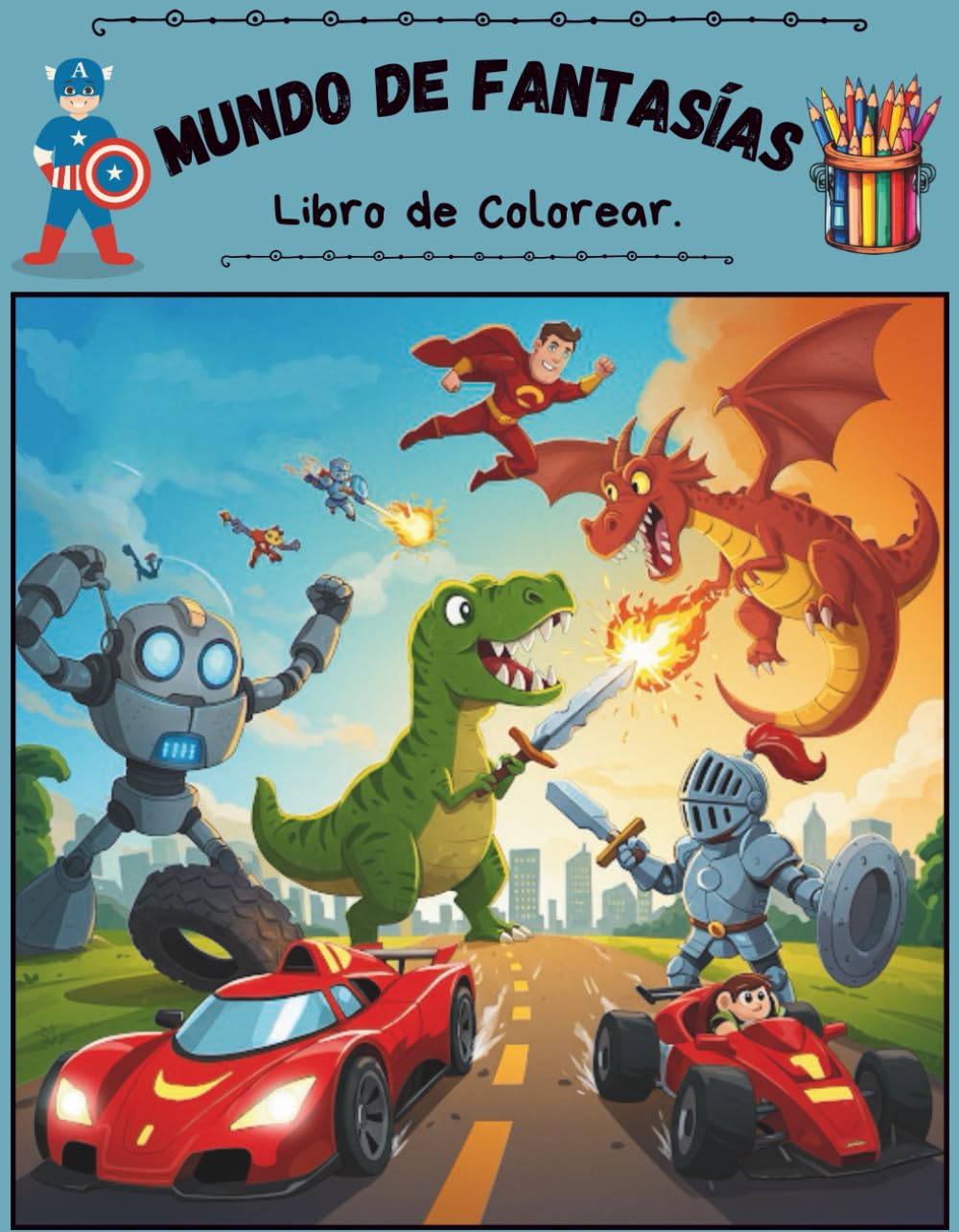 Mundo de Fantasías: Libro de Colorear.