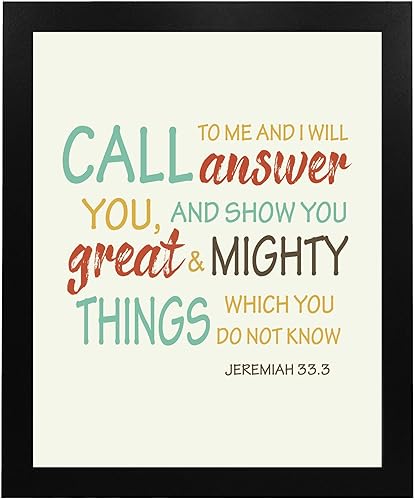 Miniatura 5 de Call To Me - Christian Wall Decor, Inspirational Modern Bible Verse Wall Art Print Is Great Scripture Photo For Living Room Decor, Office Decor,