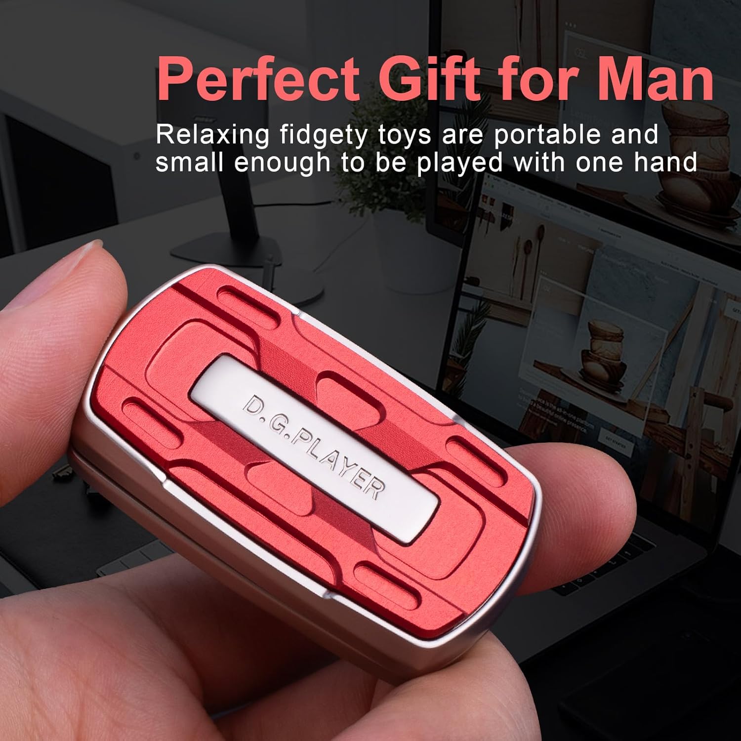 Poker Fidget Slider + 360° Fidget Toys Adults, EDC Metal Magnetic Toys to Relieve Stress, Tension, Anxiety -Improve Focus