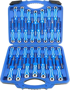 DPTOOL 30Pcs Electrical Terminal Removal Tool Kit Automotive Universal Pin Extractor Connector Separator Set Suitable with 132.5MM 132.88MM 134.7MM 133.8MM Four Size for Most Vehicle Models