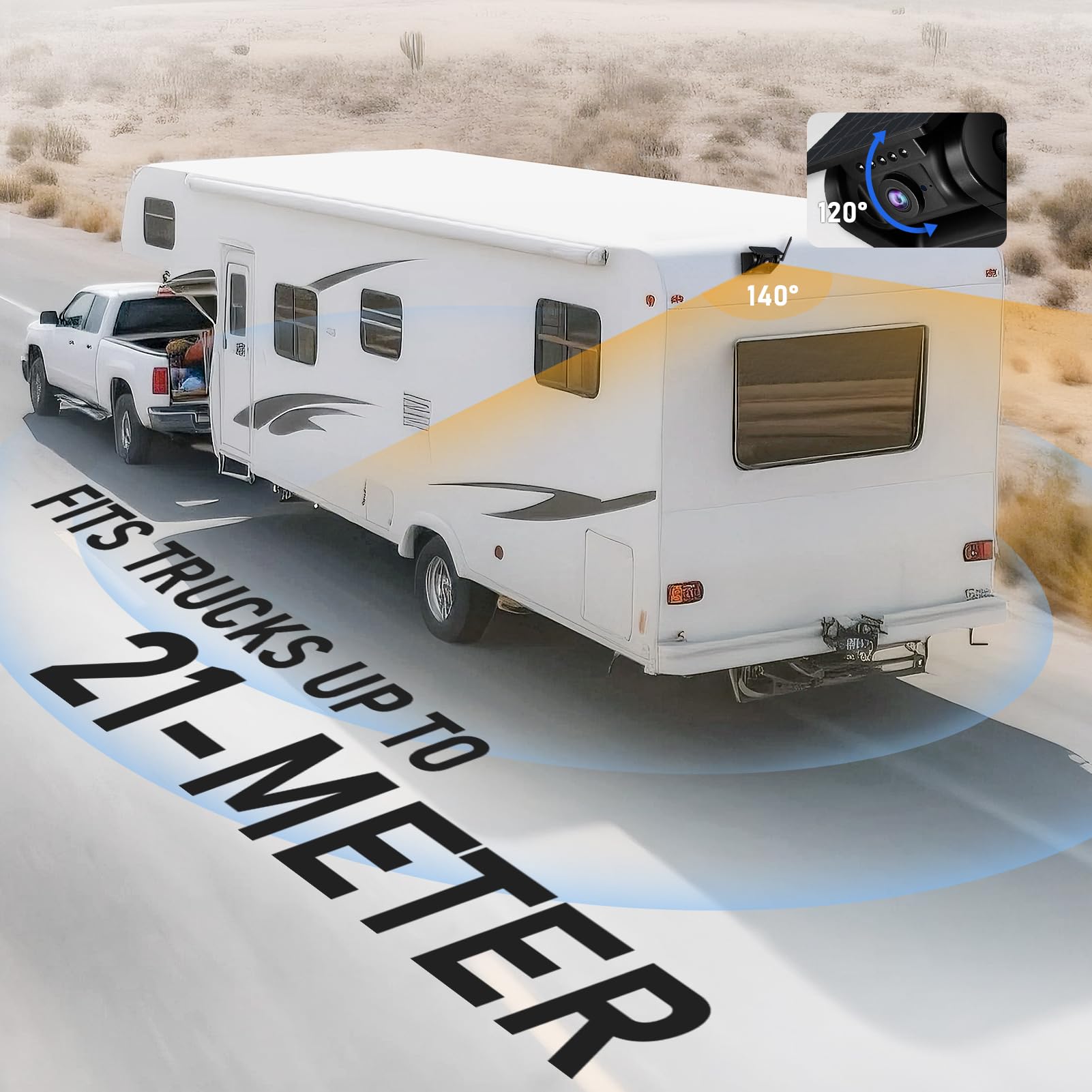 URVOLAX Camera de Recul sans Fil: Ecran Voiture Portable 7 Pouces Apple CarPlay/Android Auto - Batterie 10 000mAh avec Solaire - pour Camping Car Camion Remorque Caravane (69X Premier de l Industrie)
