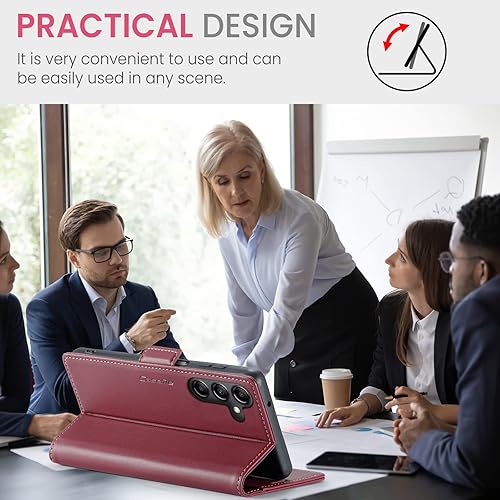 Miniatura 4 de QLTYPRI Funda tipo cartera para Samsung Galaxy A13 5GA04S, funda magnética de piel sintética de alta calidad con bloqueo RFID, ranuras para tarjetas