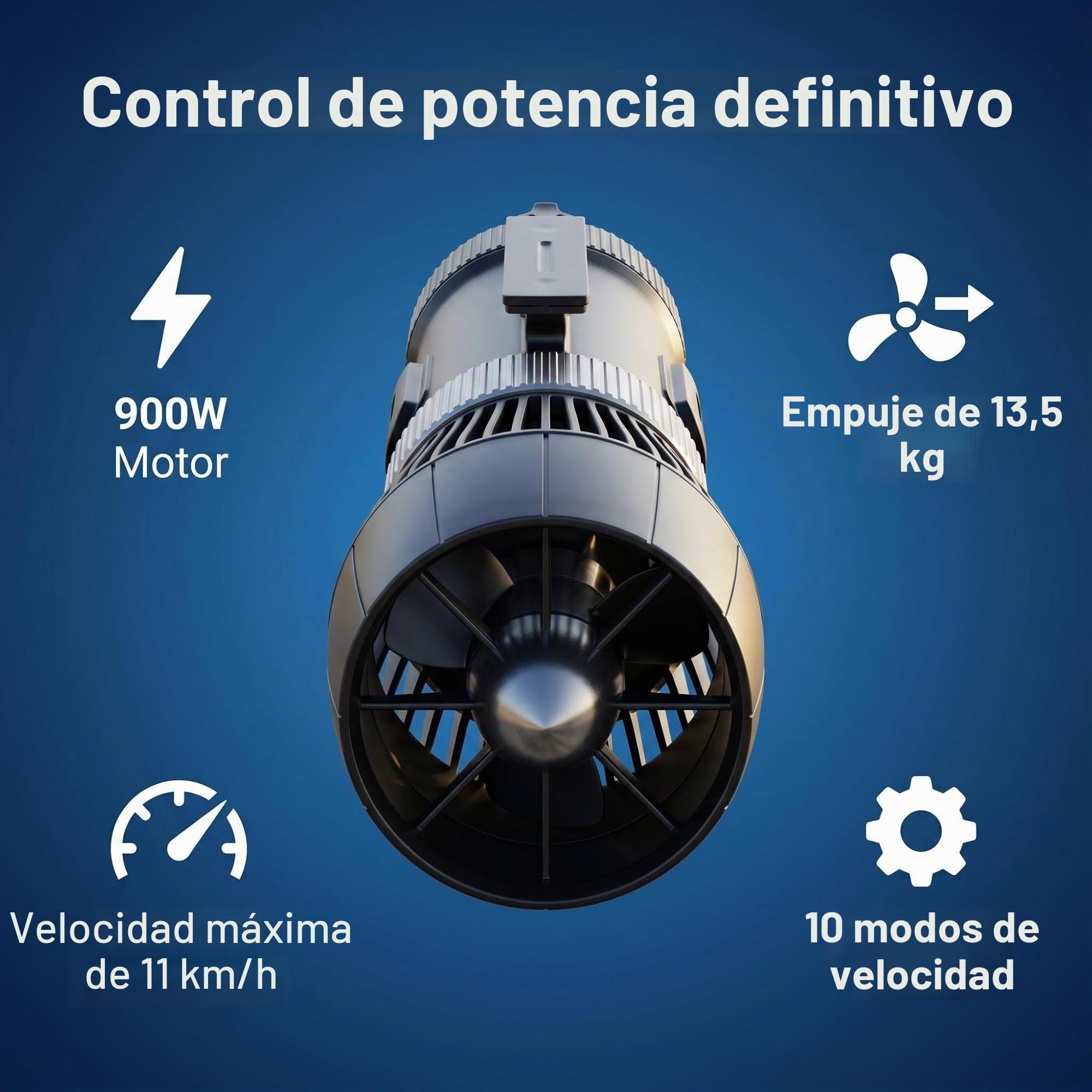 Camolech 900W Patineta submarina y motor para kayak, batería extraíble de 16000mAh, para deportes al aire libre para adultos, buceo y esnórquel en mar/lago/piscina, kit de propulsión eléctrica SUP