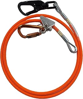ProClimb Flip Line Kit with Aluminum Swivel - 5/8 inch x 8 feet | Premium Quality | Ideal for Climbing Lanyard, Linemanâ€™s Belt and Rope