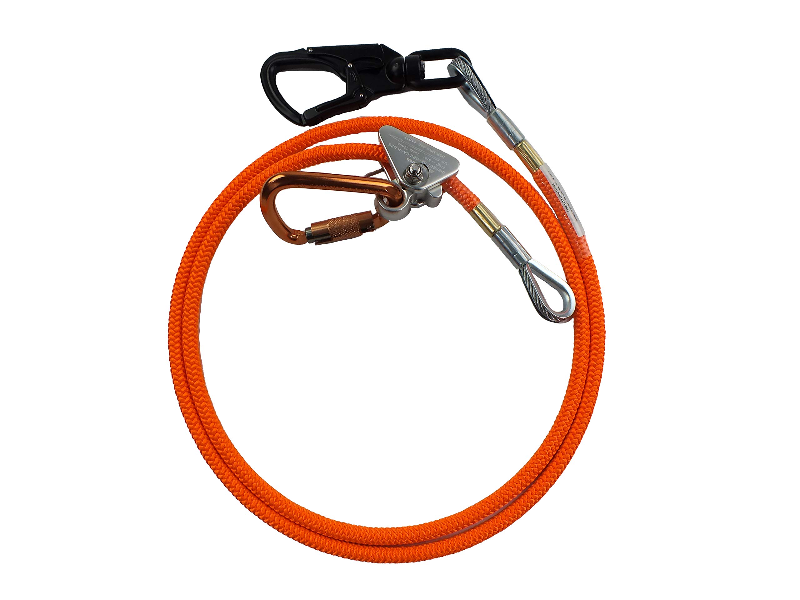 ProClimb Flip Line Kit with Aluminum Swivel - 1/2 inch (8 feet - 15 feet) | Premium Quality | Ideal for Climbing Lanyard, Lineman’s Belt and Rope