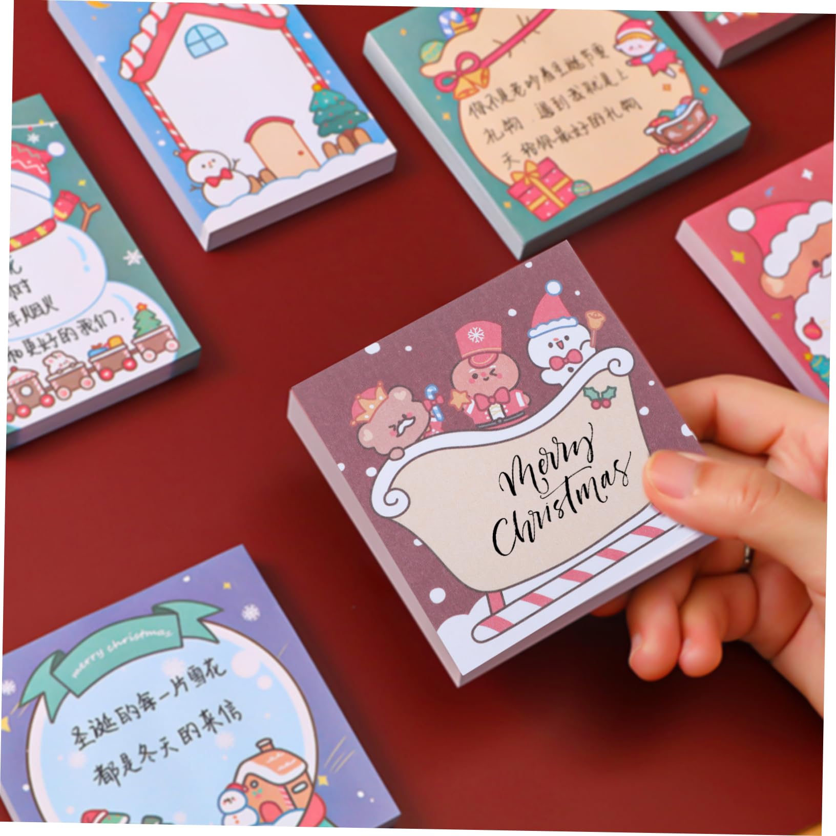 Tofficu 48stücke Weihnachtliche Haftnotizen Selbstklebende Notizblöcke Mit Festlichen Motiven Für Schule Büro Und Persönliche Dekoration Für Weihnachtsgeschenke