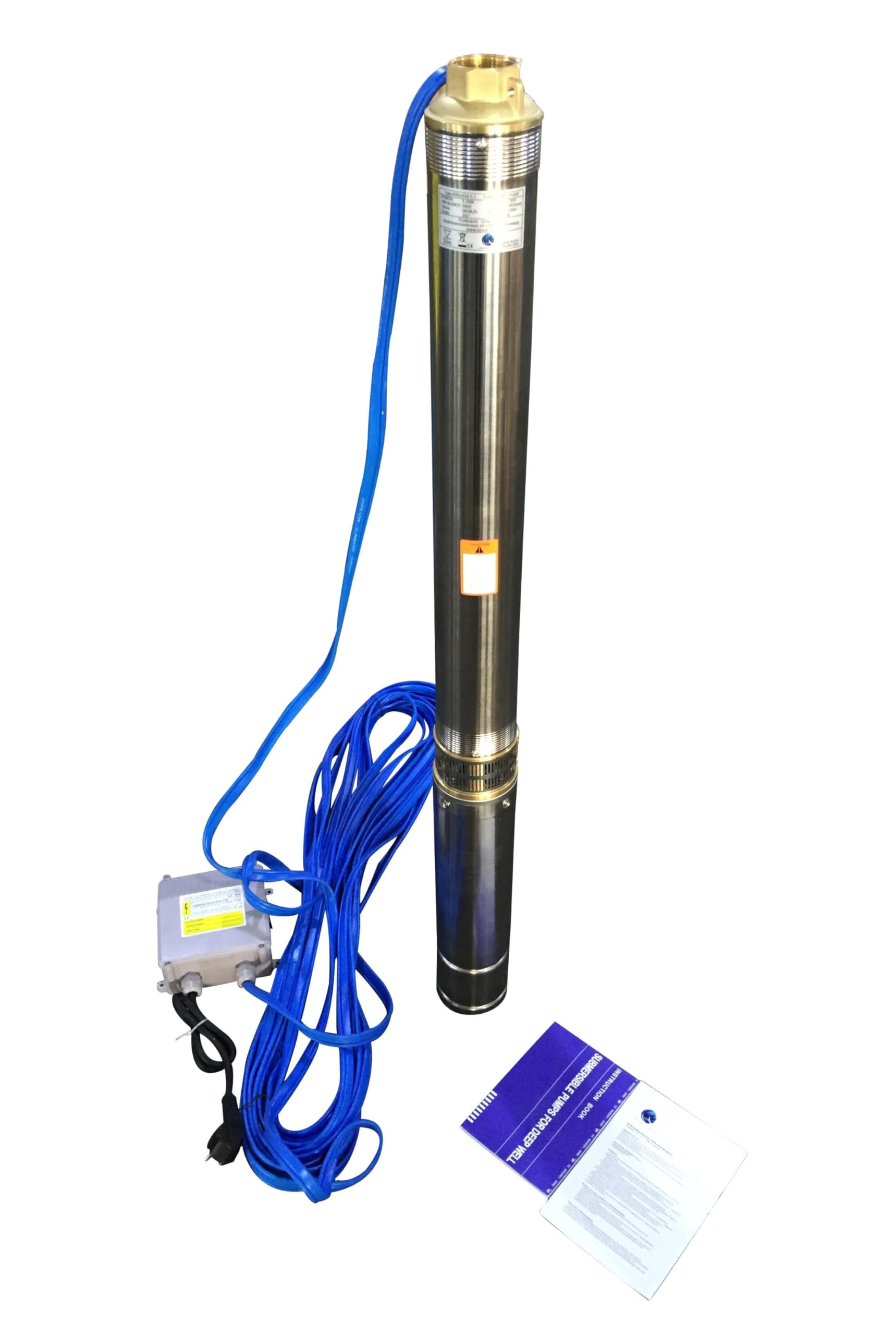 CHM GmbH Pompa Per Pozzi Profondi 3 Pollici 550 Watt 3780 L - 5