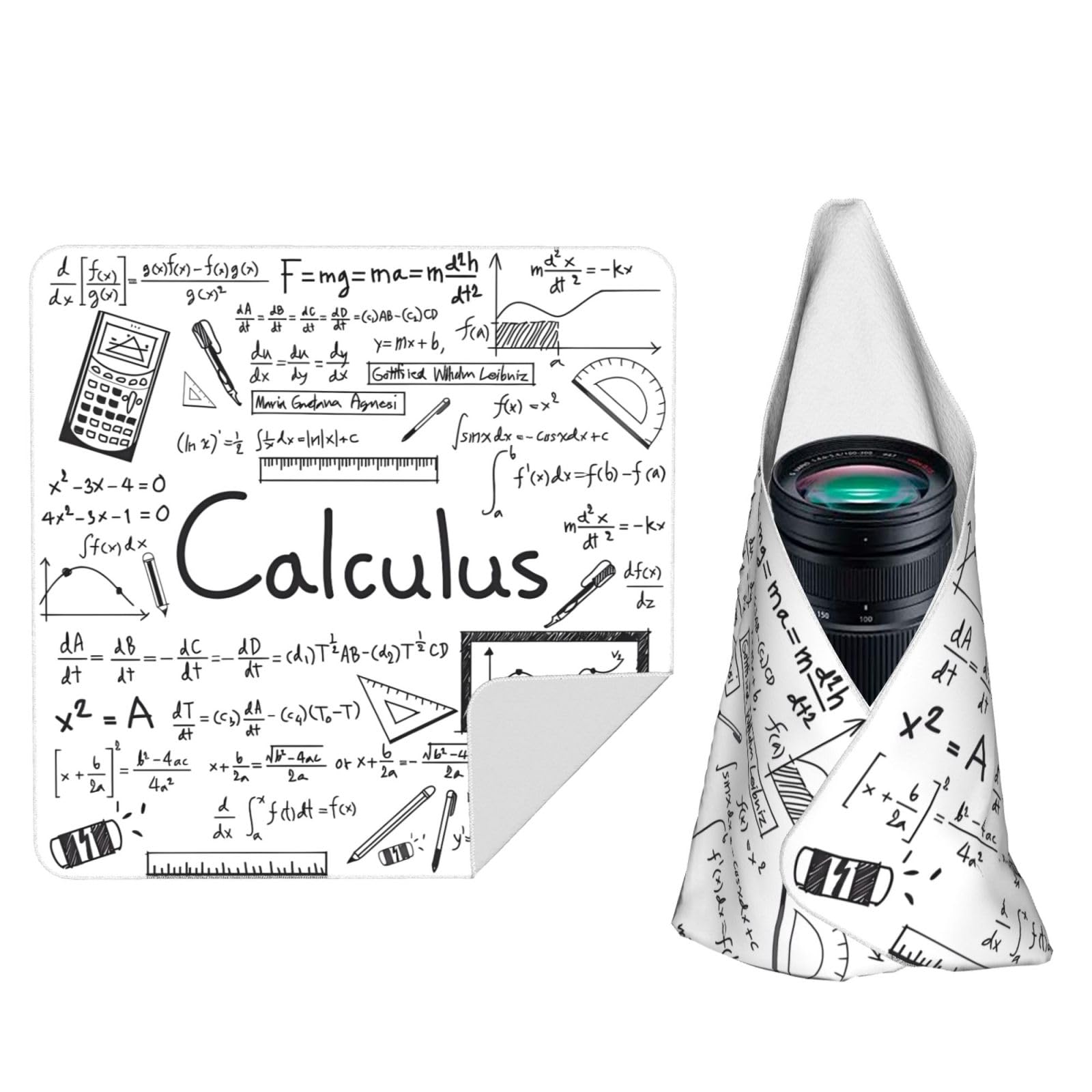 Zhaoyugoods Black Math Geometry Geek Calculus Camera Wrap Cloth