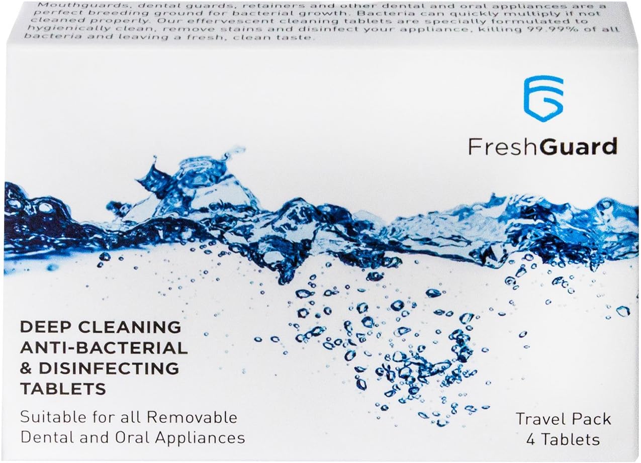 Fresh Guard Travel Pack Deep Cleaning Anti-Bacterial/Disinfecting Tablets with Yeasticidal Efficacy. For Dental/Oral Appliances