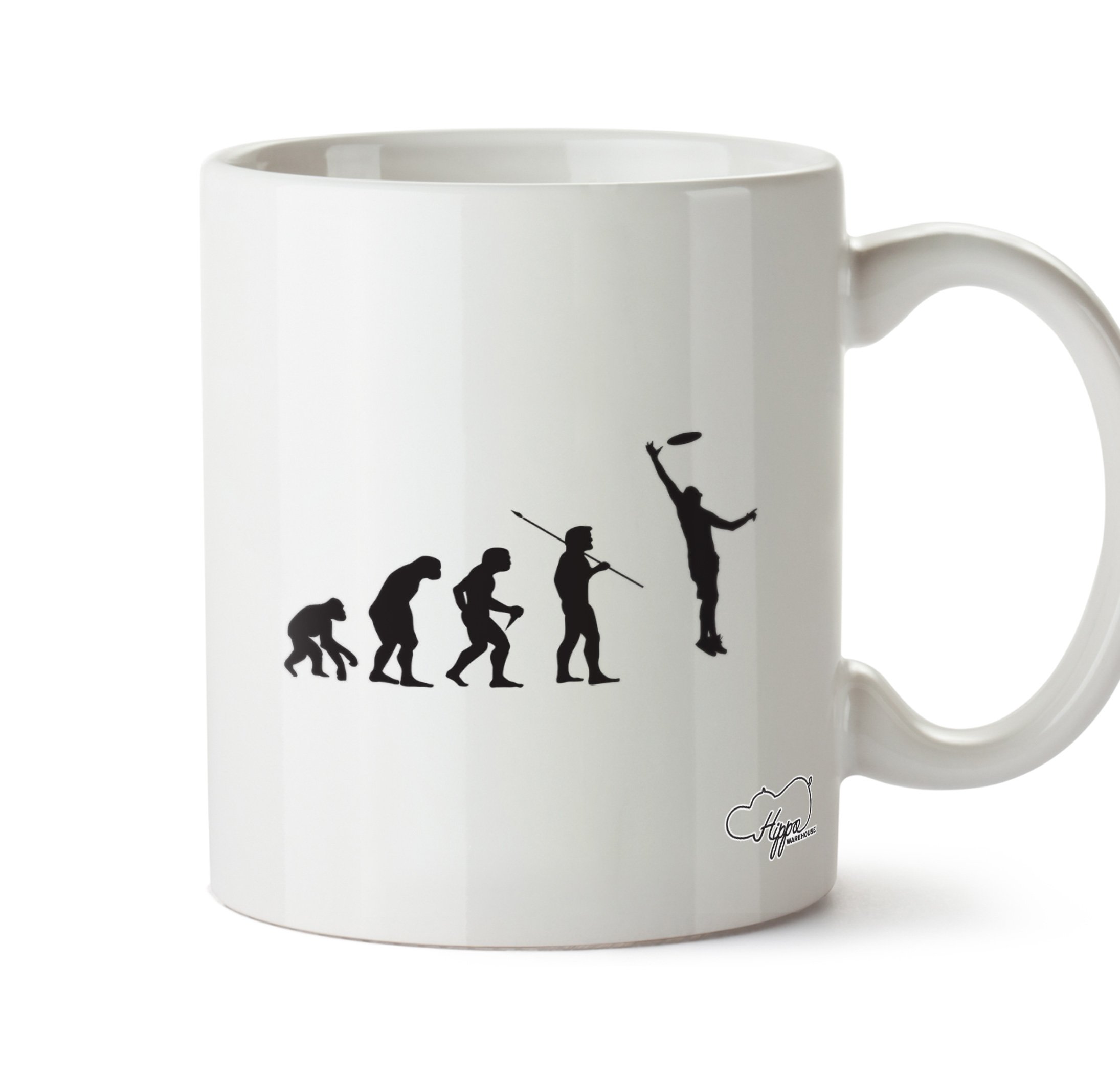 Hippowarehouse Frisbee Evolution Printed Mug Cup Ceramic 10oz