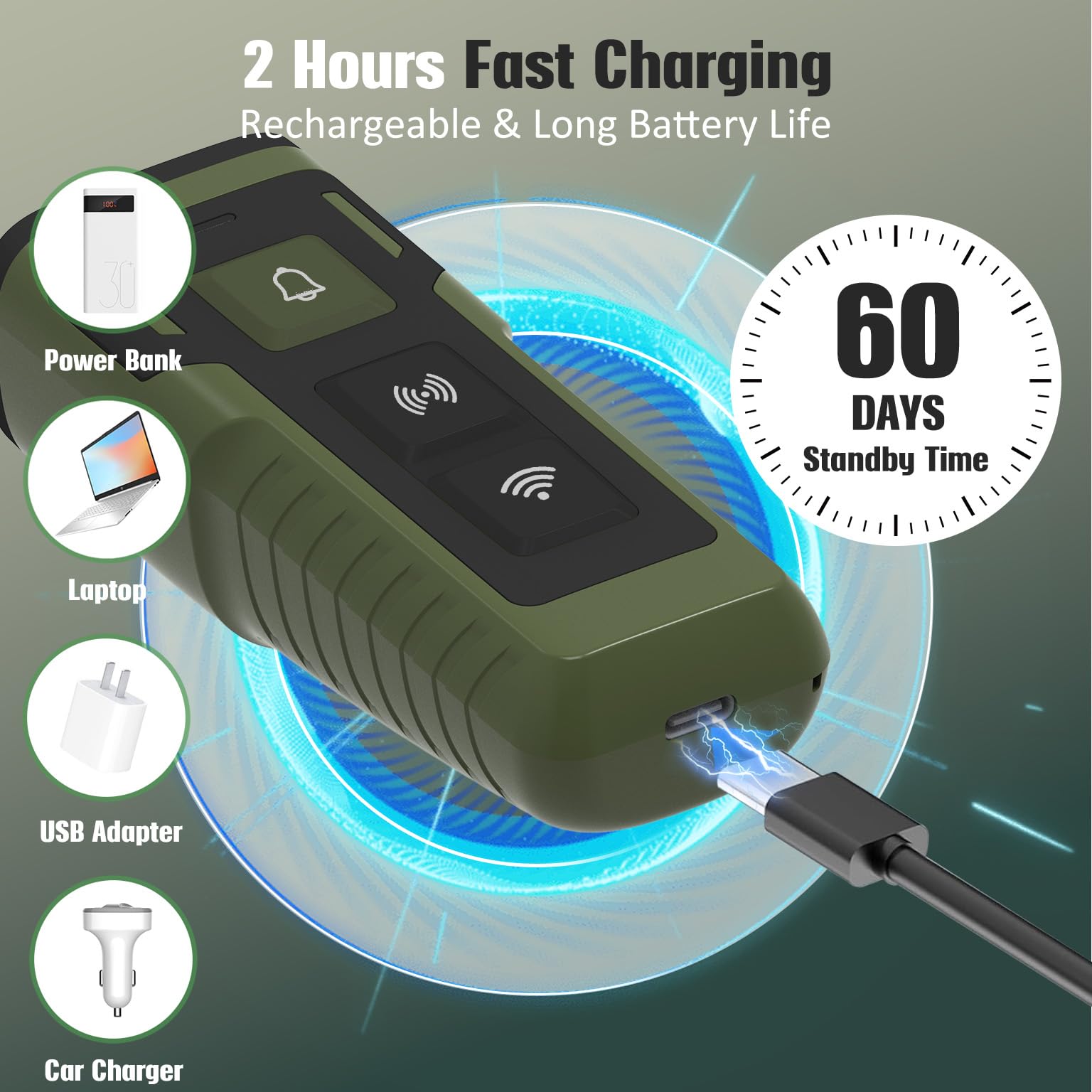 Dispositifs anti-aboiements rechargeables pour chiens - 15,2 m de long - Ultrasonique - Plus besoin d'aboiements - Alternative aux colliers de dressage douloureux et aux colliers anti-aboiements