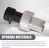 Vista 4 de Eratus Pack-1 Sensor de presión de aire acondicionado para automóvil, 1.85 pulgadas de largo de metal + sensor de reacción sensible de plástico