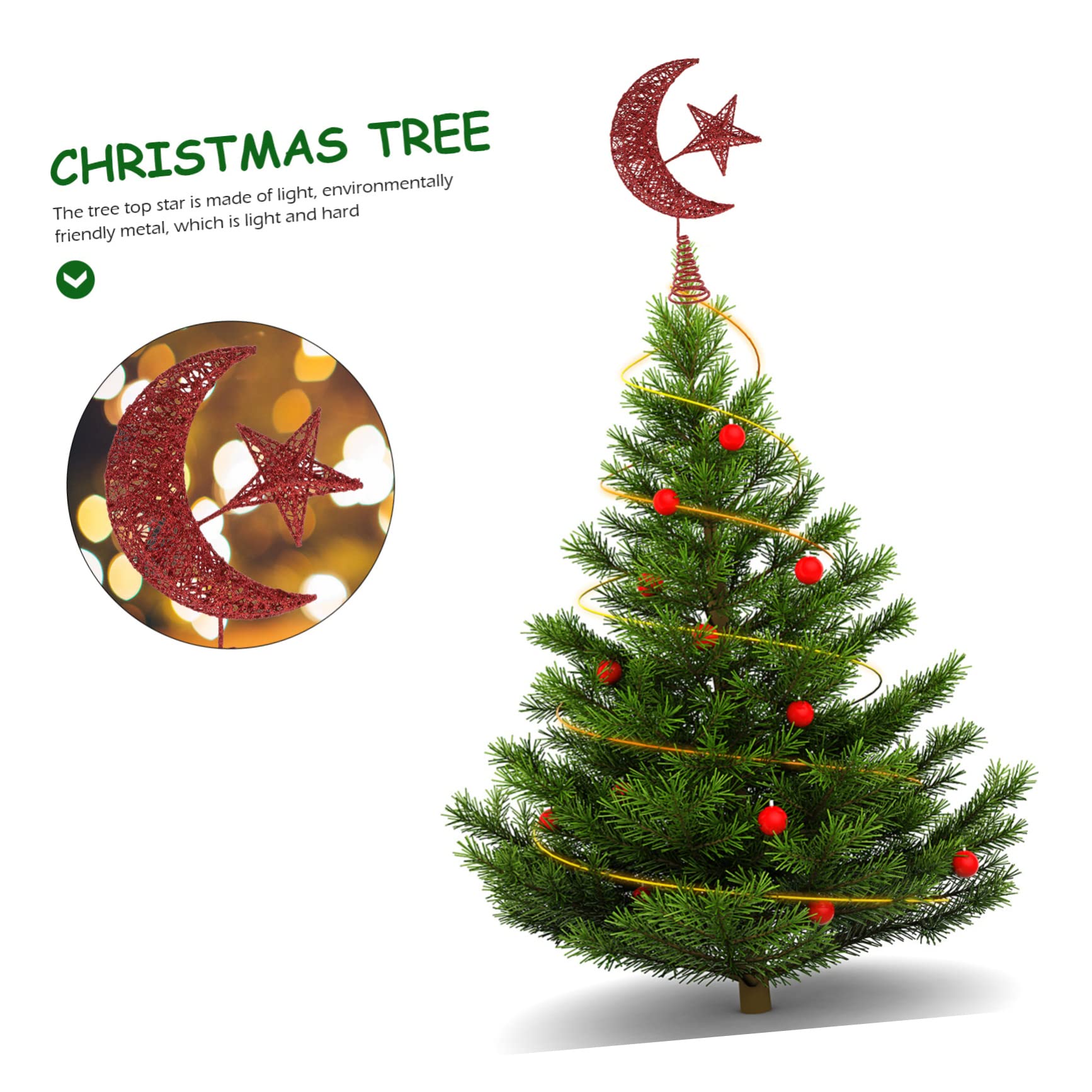 Amazon.co.jp: SEWACC クリスマスツリー用立体星型トッパー アイアン製