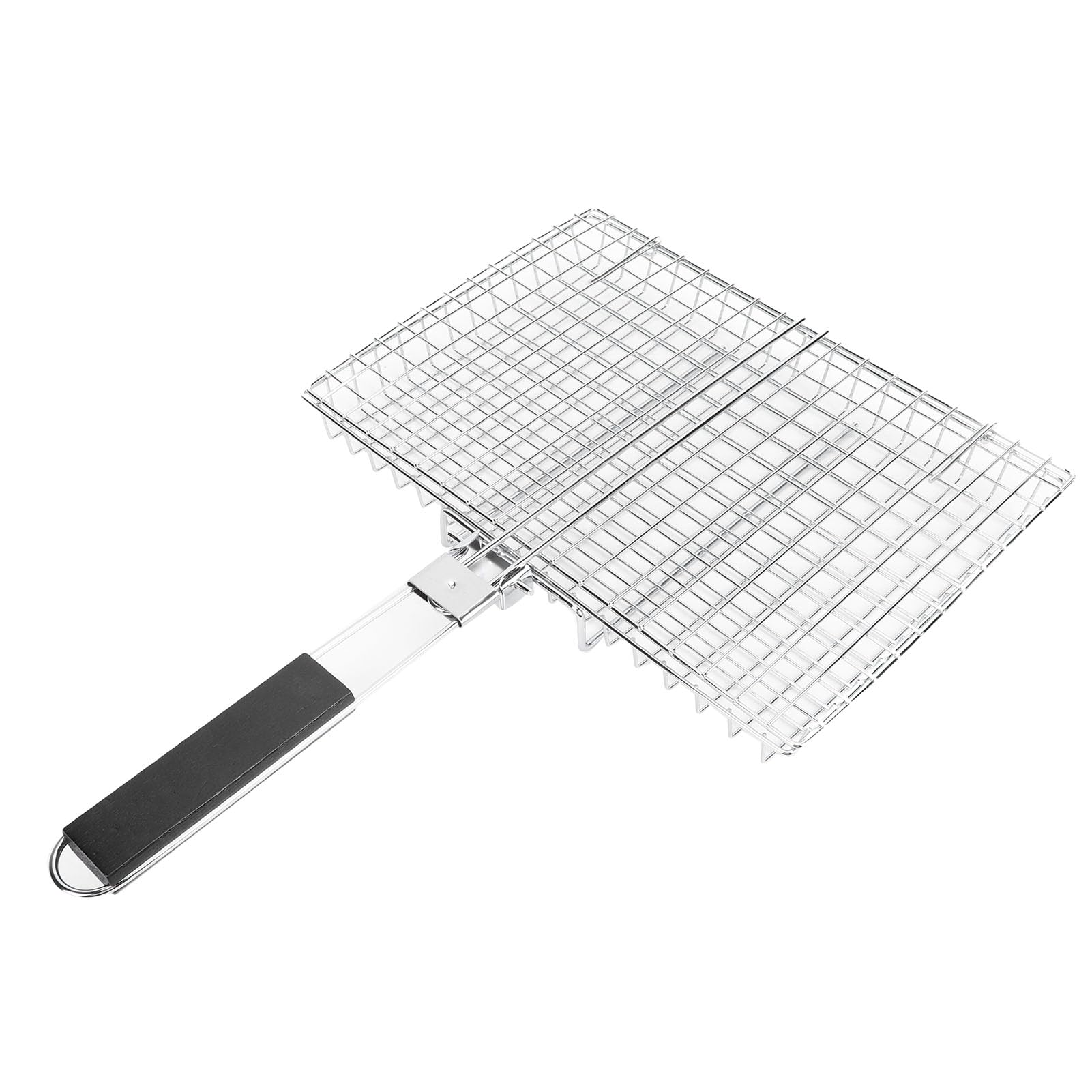 Cestello per Griglia, Griglia di Cottura in Acciaio Al Carbonio, Grande Accessorio per Barbecue da 12,6 X 8,9 Pollici per Pesce e Verdure (A)