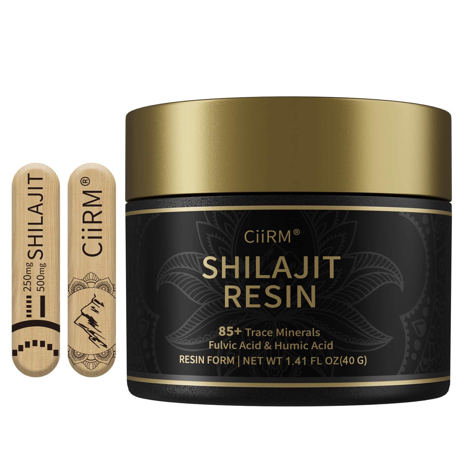 Shilajit Pure Himalayan Organic with Fulvic Acid & 85+ Trace Minerals Shilajit for Men & Women Golden Grade A Shilajit Resin Supplement with a Little Bitter Taste for Energy & Immunity - 40 Grams