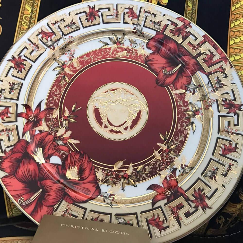 Versace Christmas Blooms Dinner Plate 18 Cm 19300 409944 10218