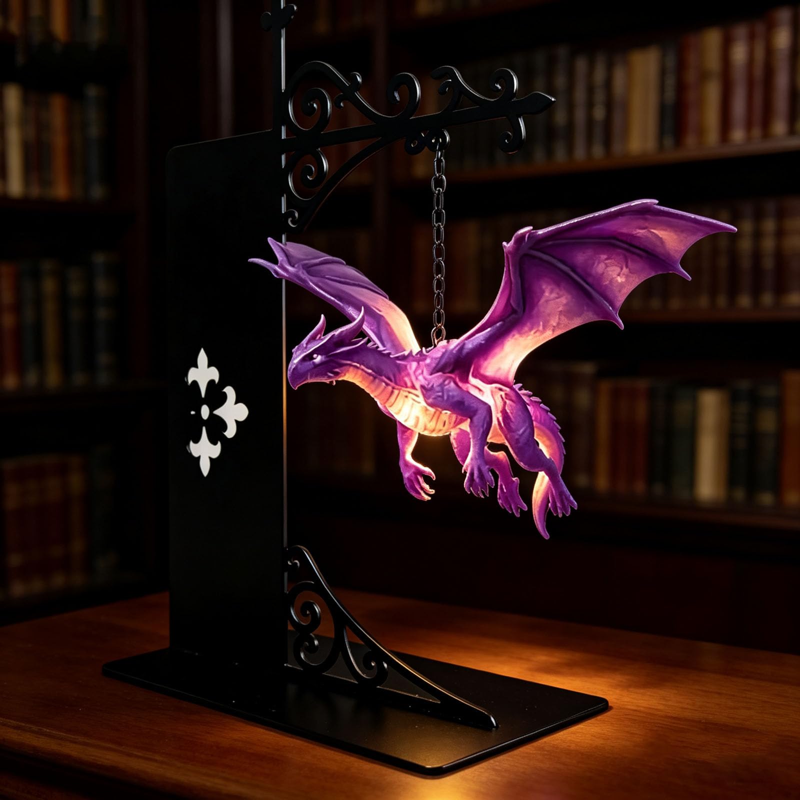 Dragon Bookshelf Lamp - Enchanting Floating Dragon Night Light (1pc)