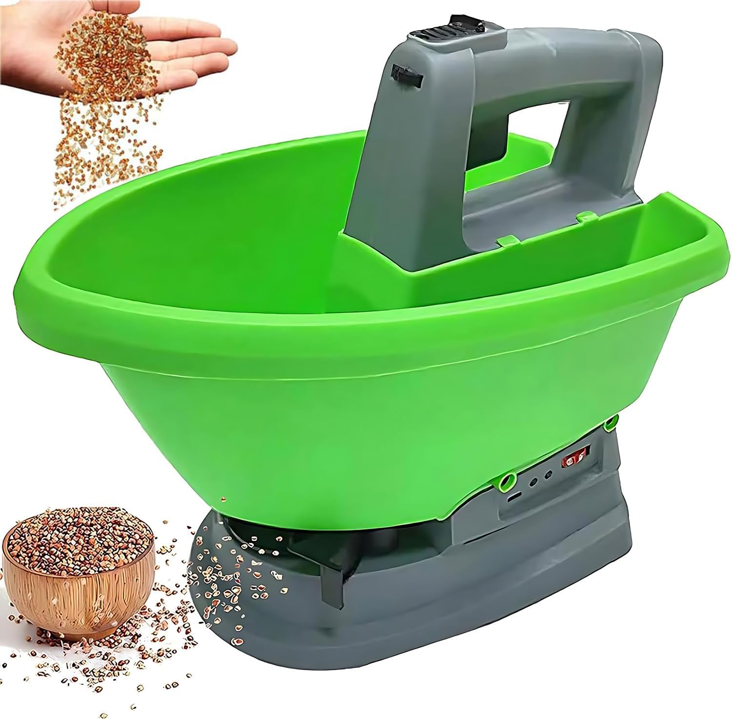 Cordless Seed Spreader, Lawn Feed Spreader, Adjustable Scatter Width, for Wheat/Vegetable/Rice Fields