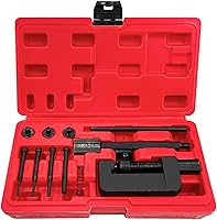 Vista 1 de Sutekus 13 piezas de herramienta de cadena de motocicleta con estuche de transporte, cortador de cadena y remachador, herramienta de eliminación