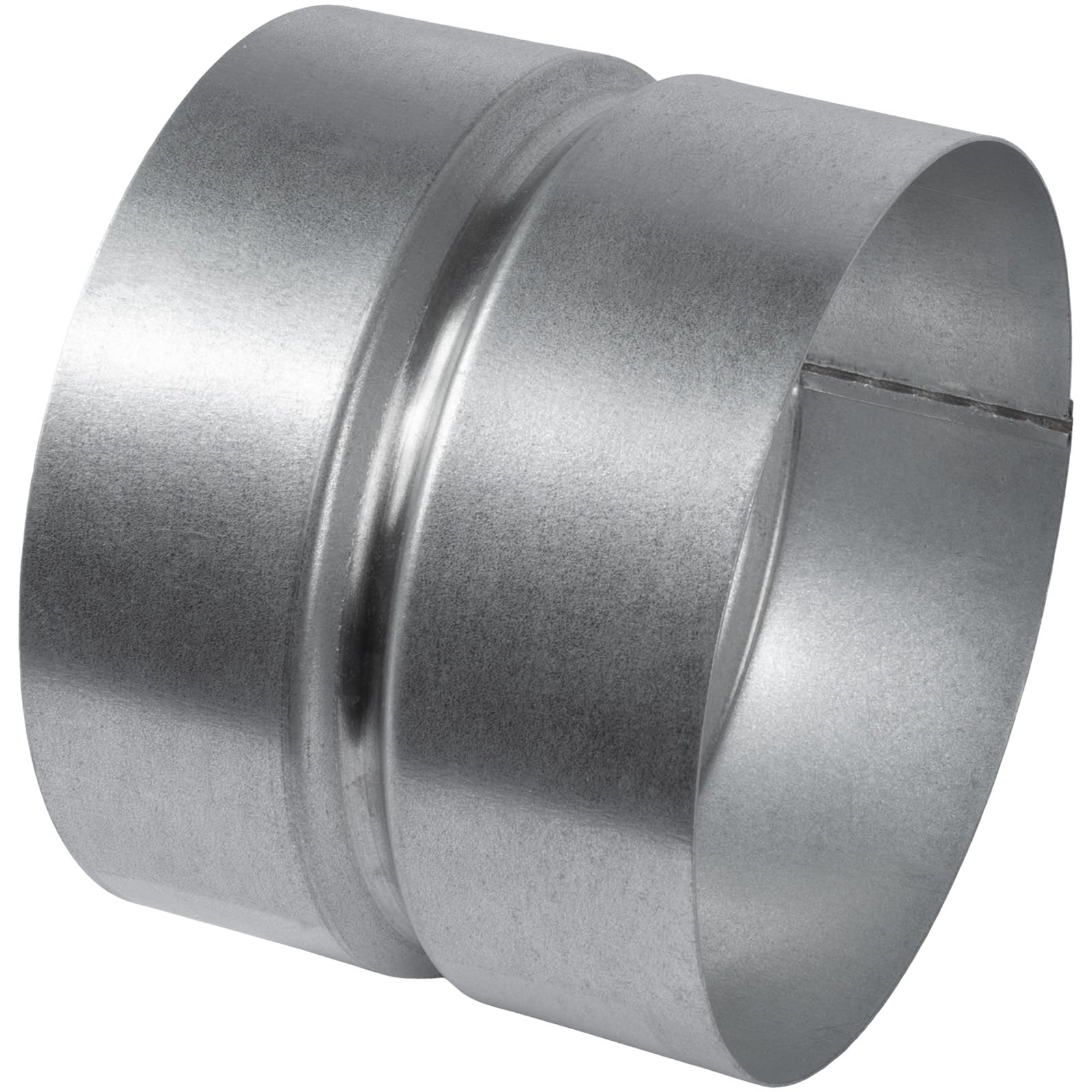 Vent Systems 4'' Inch Galvanized Steel Duct Connector - Round Ventilation Duct Extension - Metal Dryer Vent Coupler - Metal Hose Coupling - Dryer Pipe Connector