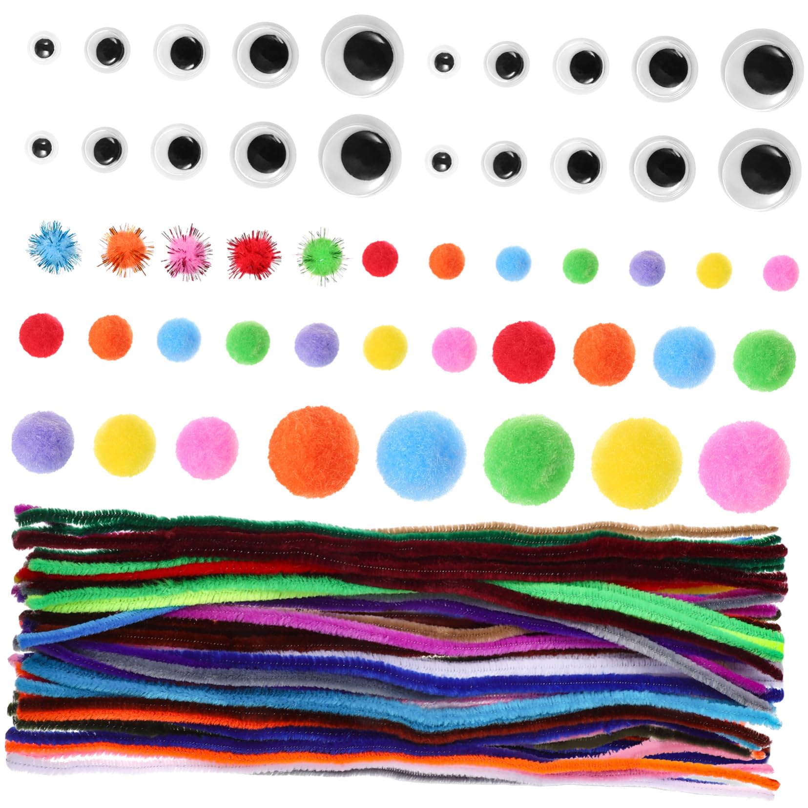 DOITOOL DIY Craft Kit for Boys and Girls Chenille Stems Set Preschool Craft Supplies Flexible Bending Rods