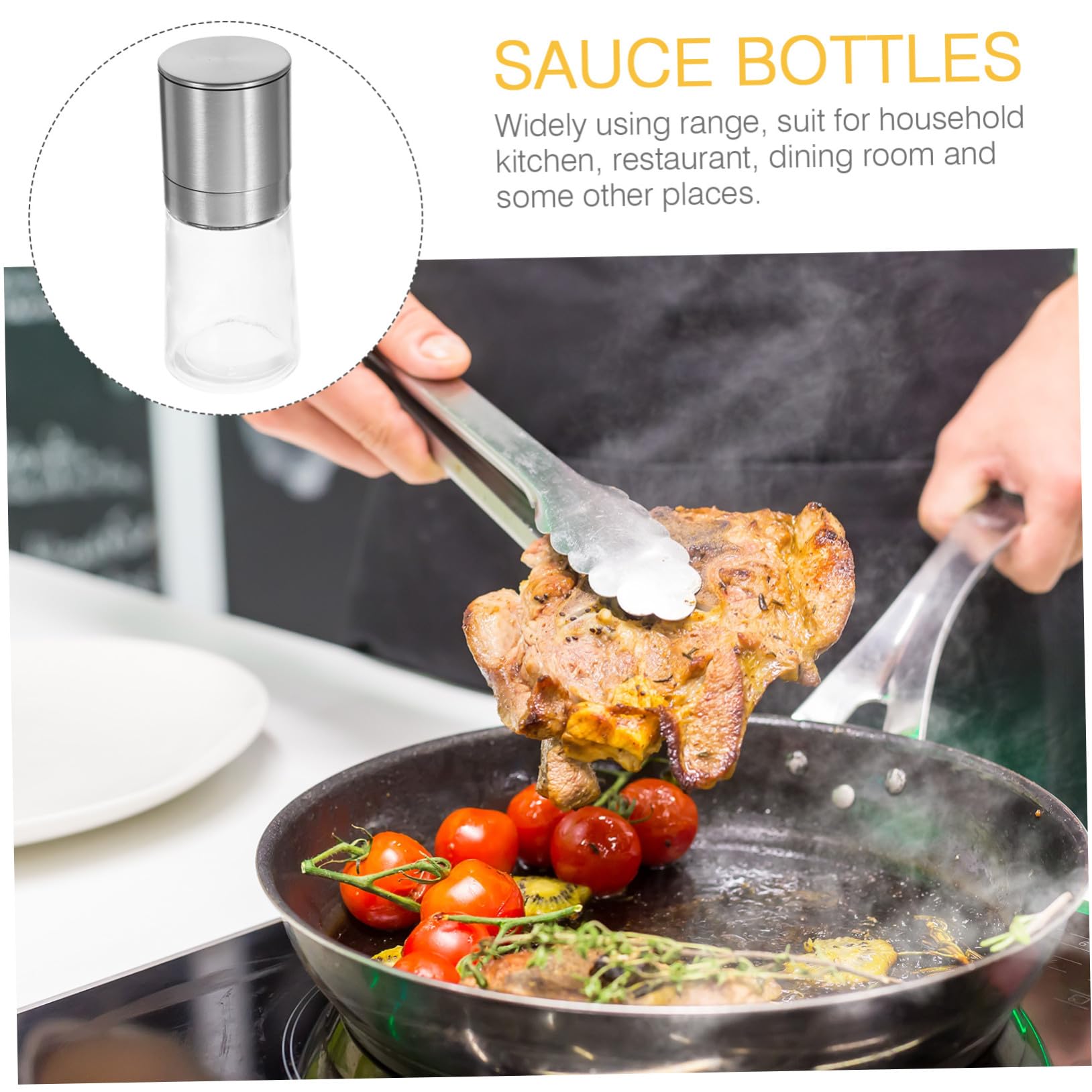2 piezas Molino Manual de Pimienta y Sal Molinillos Recargables de Vidrio con Diseño Ergonómico para Cocina Utensilios para Especias y Condimentos