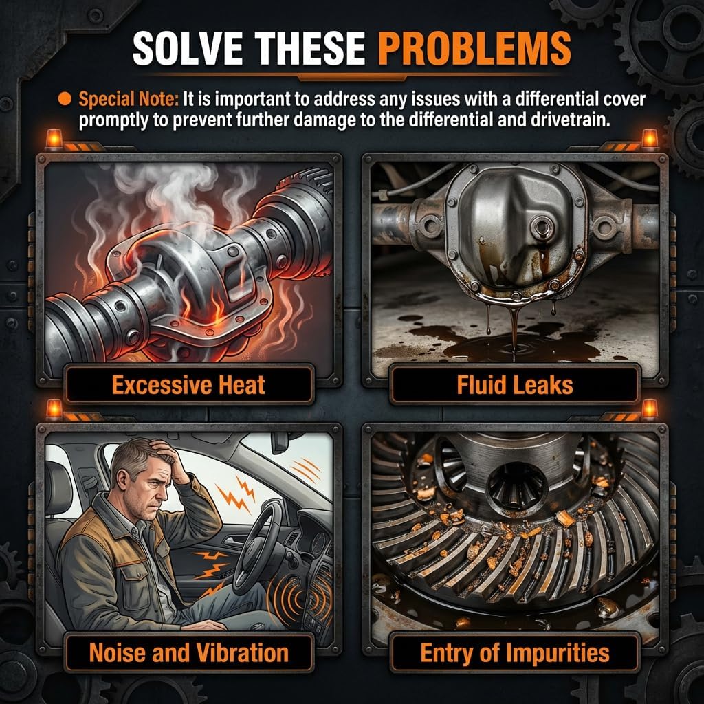 Dana 30 10 Bolt Finned Black Front Aluminum Differential Cover for CJ TJ YJ JK