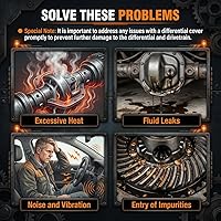 Vista 7 de Dana 30 cubierta de diferencial delantera de aluminio negro con aletas de 10 pernos para CJ TJ YJ JK