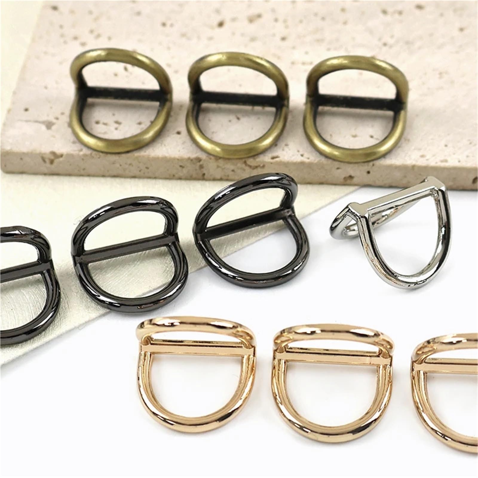 20 hebillas de cinturón de 19 mm de doble anillo en D para colgar bolsas, hebilla Dee, collar de perro, clip lateral, cierre de mosquetón, soporte para cinturón