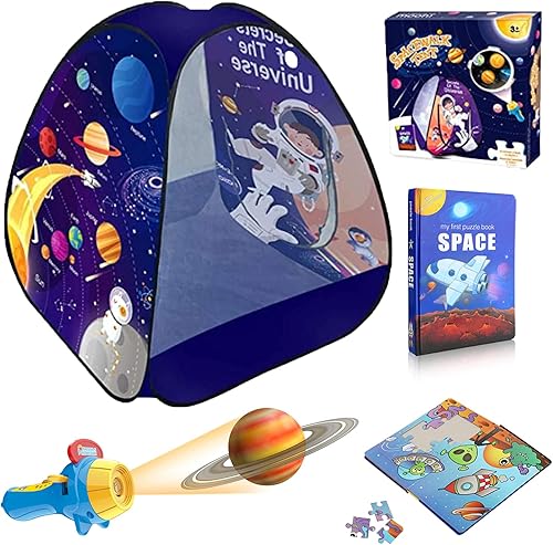 MITCIEN Tienda de campaña espacial para niños, tienda de campaña desplegable para niños, tienda de campaña espacial exterior, casa de juegos para