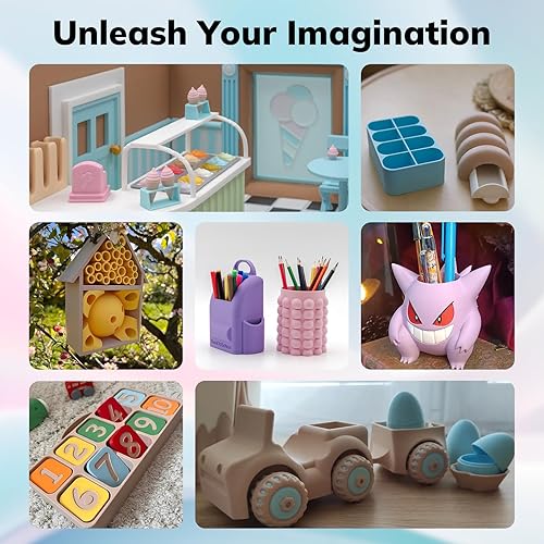 Vista 178 de AMOLEN - Paquete de 4 carretes de filamento de ácido poliláctico de seda para impresora 3D, brillante, bicolor, 1/16 de pulg./1.75 mm, azul Verde