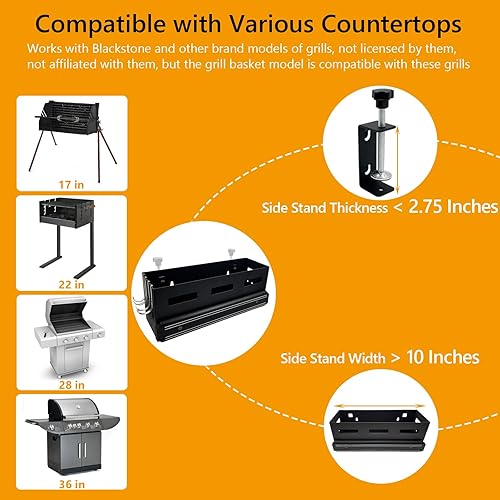 Miniatura 6 de Organizador de parrilla para parrillas Blackstone de 28"36", accesorios de parrilla que ahorran espacio para accesorios de parrilla Blackstone, caja