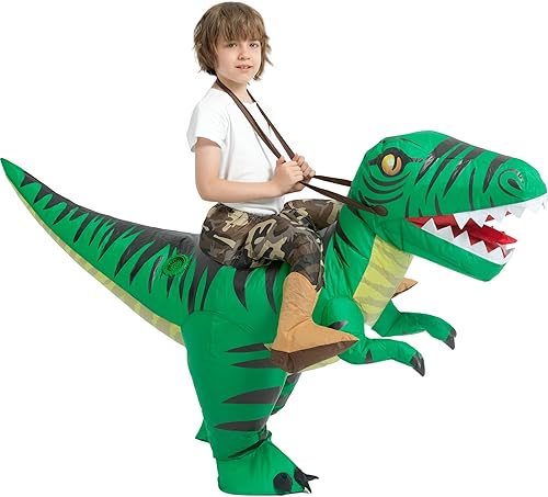 Miniatura 2 de tasanor Disfraz de Raptor inflable, disfraces inflables para niños, disfraz de dinosaurio inflable, disfraces de Halloween para niñasniños