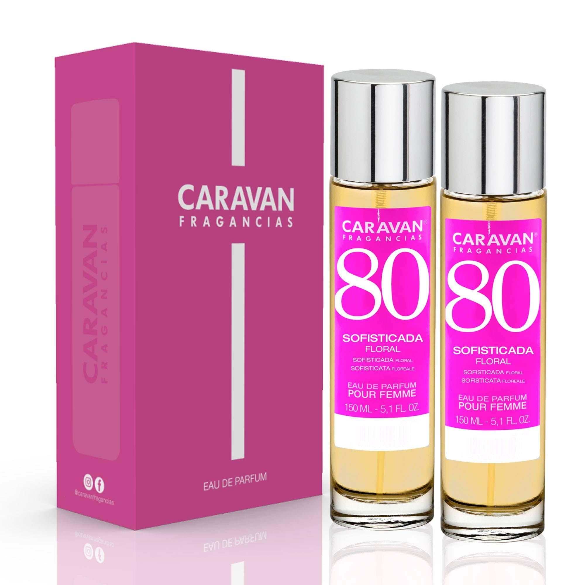 CARAVAN FRAGANCIAS - CAJA DE REGALO con 2 Perfumes Nº80 de 150 ml, para mujer