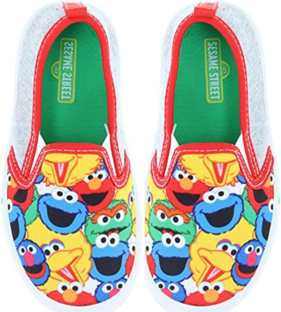 Sesame Street Elmo Shoes,Slip On Sneaker Toddler,Indoor Outdoor Bottom,Toddler Size 5 to 10