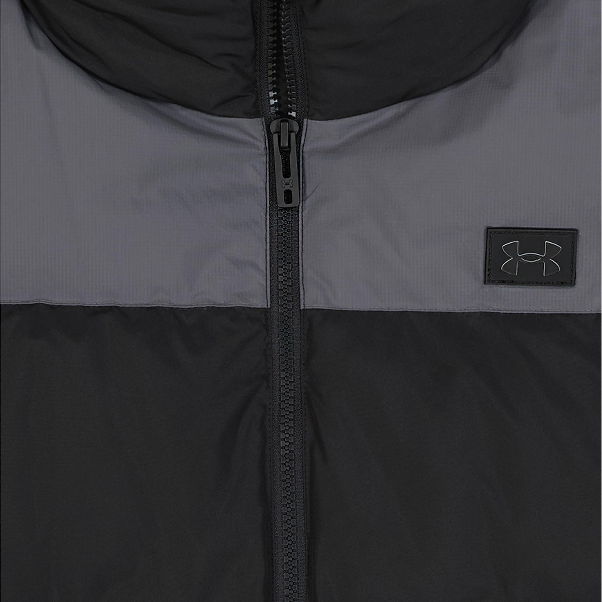 Under Armour Boys' Tuckerman Hooded Puffer Jacket, Black, Medium thumbnail 2