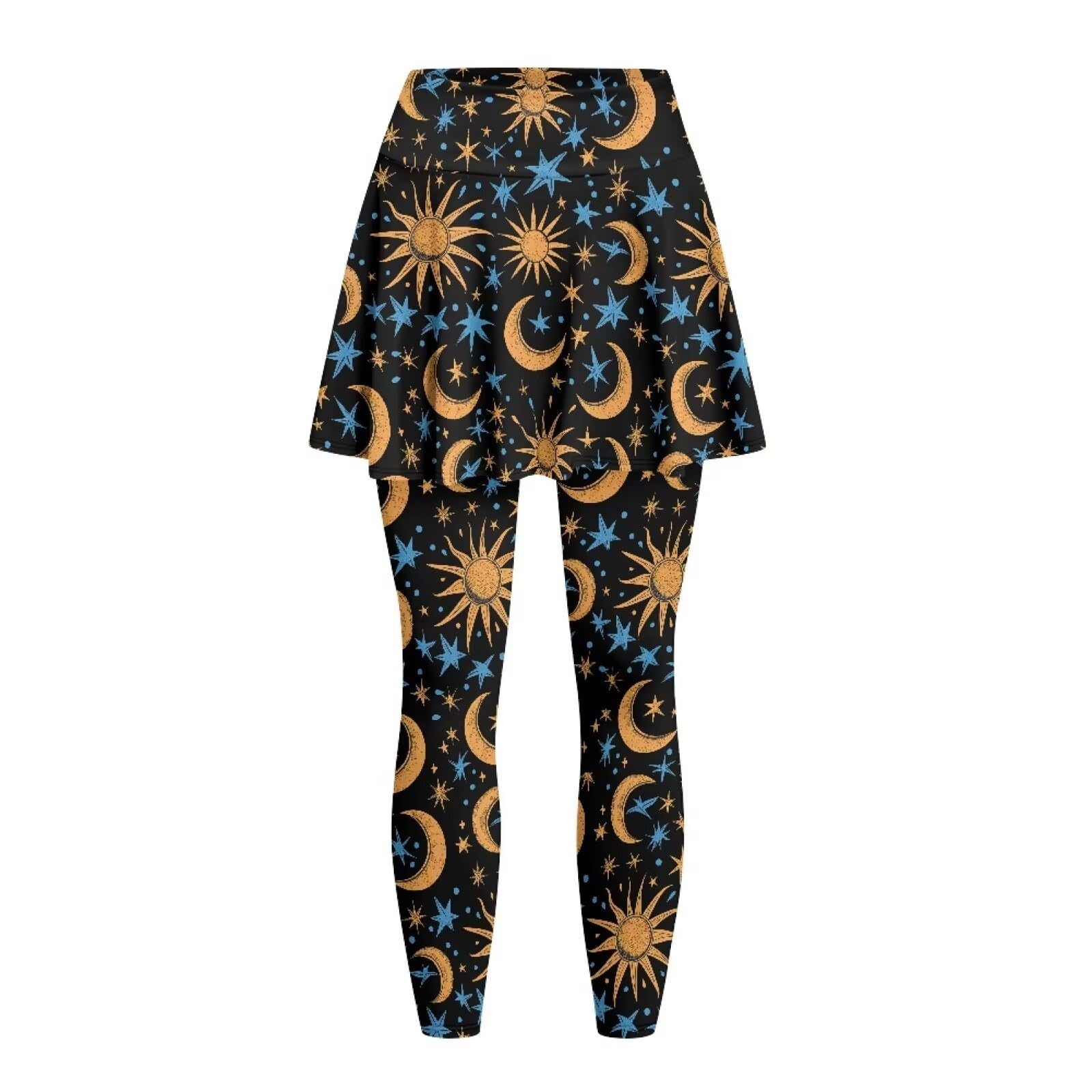 Poceacles Spódnice legginsy dla kobiet wysoka talia kontrola brzucha aktywny sport fitness tenis spódnice z legginsami spodnie do jogi