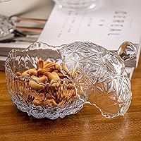 Vista 88 de Colorful Crystal Glass Candy Snack Barrel Storage Jar Embossed Luxury Cookie Buffet Canister With Lids Jewelry Box Jar Biscuit Containers