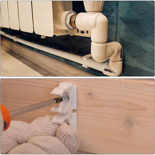 Miniatura 8 de 5 abrazaderas de PVC en forma de U, hebillas en forma de U para tuberías de 2 pulgadas (1.969 in), bandejas de TV, tubo de manguera, soporte de tubo